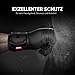 FIGHTR® Profi Boxhandschuhe aus echtem Leder | Männer und Frauen | für Boxen, MMA, Muay Thai, Kickboxen & Kampfsport 10 12 14 16 oz | inkl. Tragetasche (All Black, 16 oz) - 3